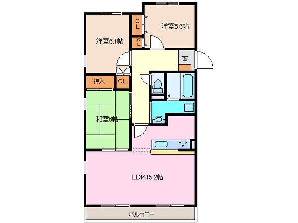 泊駅 徒歩2分 2階の物件間取画像